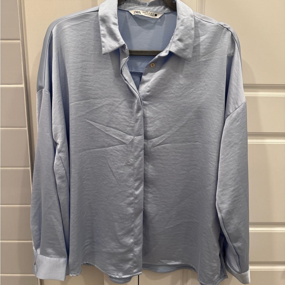 Zara Light Blue Women's Top